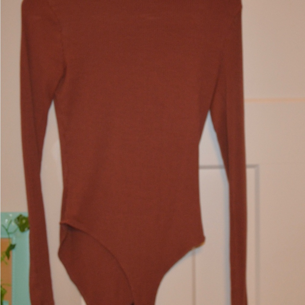 Brown Long Sleeve Bodysuit